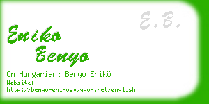 eniko benyo business card